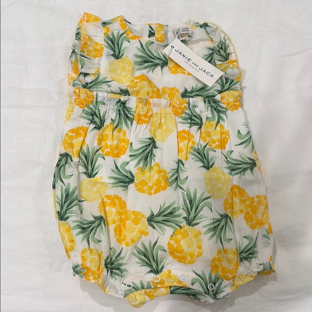 Janie and Jack Yellow Pineapple Diaper Cover
